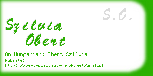 szilvia obert business card